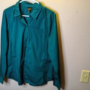 Women's Teal Button-Up Shirt